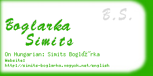 boglarka simits business card
